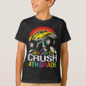 Ready To Crush 4th Grade School Monster truck Tシャツ (正面)