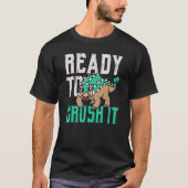 Ready To Crush It Ankylosaurus Paleontologist Dino Tシャツ (正面)