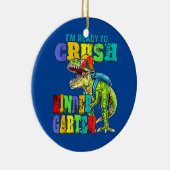 Ready To Crush Kindergarten Dinosaur Back To セラミックオーナメント (右)