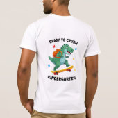 Ready to Crush Kindergarten Skateboard Dinosaur Tシャツ (裏面)