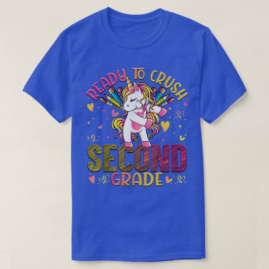 Ready to Crush Second 2nd Grade Back To School Uni Tシャツ (デザイン正面)