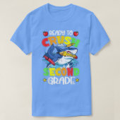 Ready To Crush Second Grade 2nd Grade Shark Back T Tシャツ (デザイン正面)