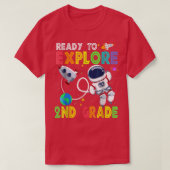 Ready to Explore 2nd Grade Cute Astronaut Boys Gir Tシャツ (デザイン正面)