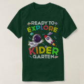 Ready to Explore kindergarten Cute Astronaut Kids Tシャツ (デザイン正面)