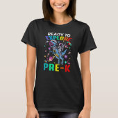 Ready To Explore Pre K Astronaut Dinosaur Space   Tシャツ (正面)
