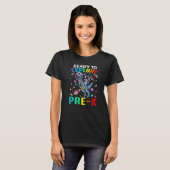 Ready To Explore Pre K Astronaut Dinosaur Space   Tシャツ (正面フル)
