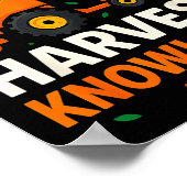 Ready To Harvest Knowledge Tractor Farmer Teacher ポスター (角)