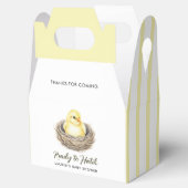 Ready To Hatch Yellow Spring Chick Baby Shower フェイバーボックス (オープン)
