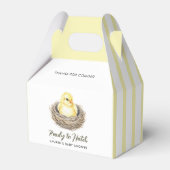Ready To Hatch Yellow Spring Chick Baby Shower フェイバーボックス (正面サイド)