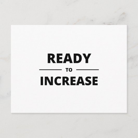 READY TO INCREASE ポストカード (正面)