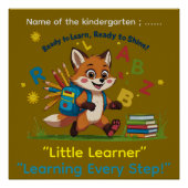 Ready to Learn, Ready to Shine!” – Kindergarten Mo ポスター (正面)