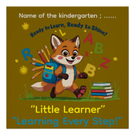 Ready to Learn, Ready to Shine!” – Kindergarten Mo ポスター