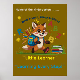 Ready to Learn, Ready to Shine!” – Kindergarten Mo ポスター