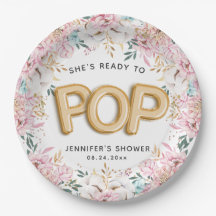 "Ready to Pop" フラワーベイビーシャワーバルーン