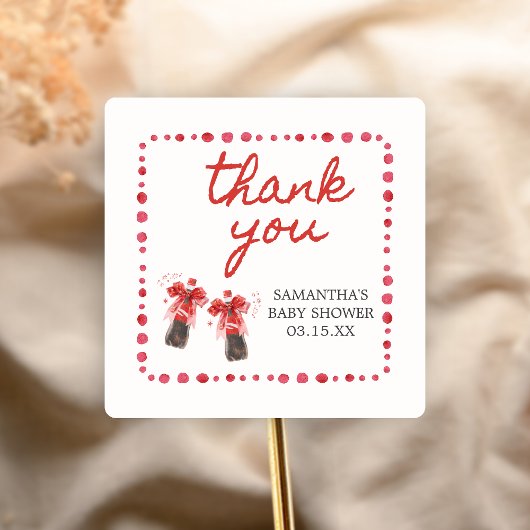 Ready to Pop Baby Shower  スクエアシール