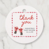 Ready to Pop Baby Shower  フェイバータグ (正面)