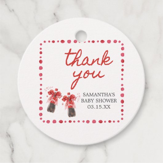 Ready to Pop Baby Shower  フェイバータグ (正面)