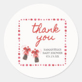 Ready to Pop Baby Shower ラウンドシール (正面)