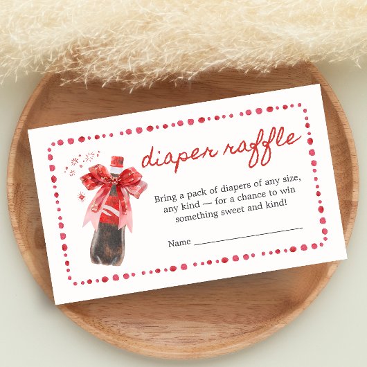 Ready to Pop Baby Shower Diaper Raffle エンクロージャーカード