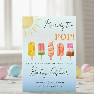 Ready to POP: baby shower invitation 招待状