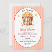 Ready to Pop Baby Shower Invite Popcorn Theme 招待状 (正面)