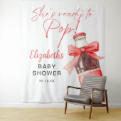 Ready To Pop Baby Shower Photo Backdrop タペストリー (インサイチュ)