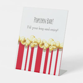 Ready to POP! Baby Shower Popcorn Bar Sign 台座サイン