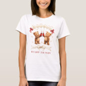 Ready to Pop Bear Baby Shower T-Shirt Tシャツ (正面)