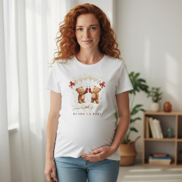 Ready to Pop Bear Baby Shower T-Shirt Tシャツ