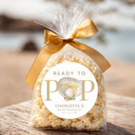 Ready to Pop Little Pearl Ocean Baby Shower Favor  ラウンドシール