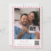 Ready To Pop Pink Soda Bottle Baby Shower Photo 招待状 (裏面)