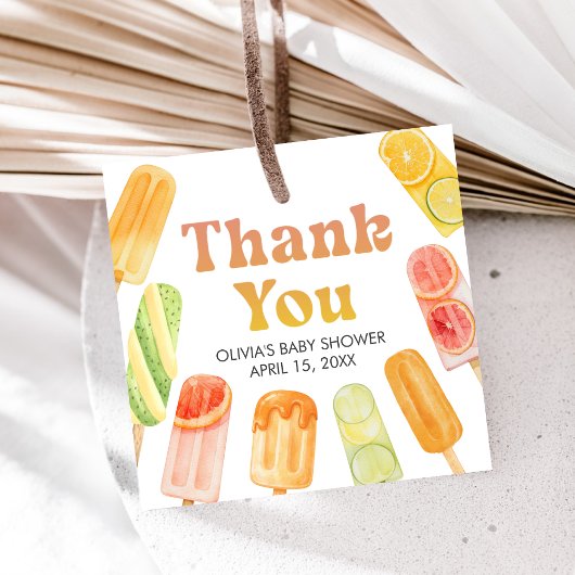 Ready to Pop Popsicle Baby Shower フェイバータグ