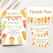 Ready to Pop Popsicle Baby Shower 招待状