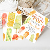 Ready to Pop Popsicle Baby Shower 招待状