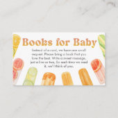 Ready to Pop Popsicle Baby Shower Books for Baby エンクロージャーカード (正面)