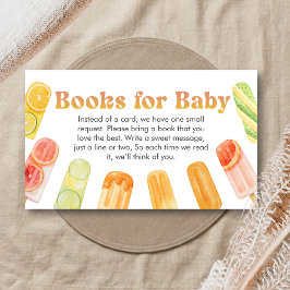 Ready to Pop Popsicle Baby Shower Books for Baby エンクロージャーカード
