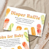 Ready to Pop Popsicle Baby Shower Diaper Raffle エンクロージャーカード