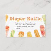 Ready to Pop Popsicle Baby Shower Diaper Raffle エンクロージャーカード (正面)