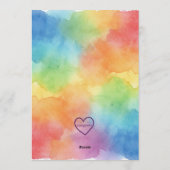 Ready To Pop, Rainbow Popsicle Baby Shower 招待状 (裏面)