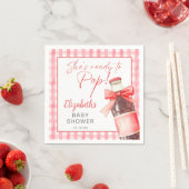 Ready To Pop Red Bow Soda Bottle Baby Shower スタンダードカクテルナプキン (インサイチュ)