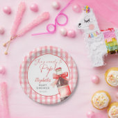 Ready To Pop Red Bow Soda Bottle Baby Shower ペーパープレート (パーティー)