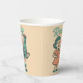Ready to Pop Retro 1950s Maternity Baby Shower  紙コップ (右)