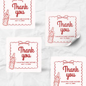 Ready to Pop Soda Baby Shower スクエアシール