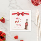 Ready to Pop Soda Baby Shower スタンダードカクテルナプキン (インサイチュ)