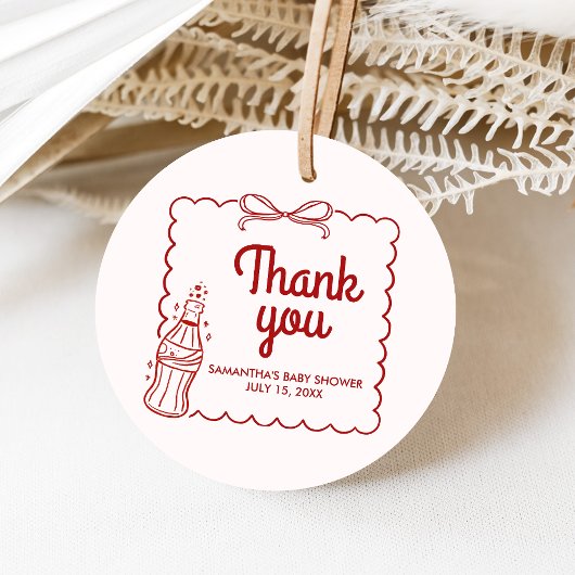 Ready to Pop Soda Baby Shower フェイバータグ