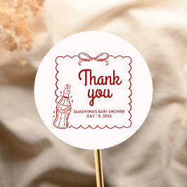 Ready to Pop Soda Baby Shower ラウンドシール