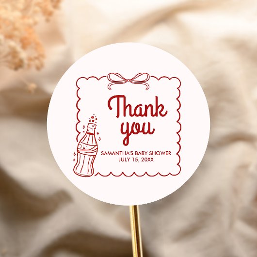 Ready to Pop Soda Baby Shower ラウンドシール