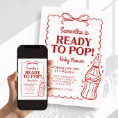 Ready to Pop Soda Baby Shower 招待状