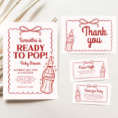 Ready to Pop Soda Baby Shower 招待状