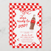 Ready to Pop Soda Baby shower 招待状 (正面/裏面)